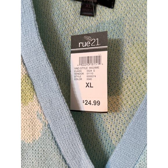 NWT Faded Rose Rue 21 Sweater Vest with Flowers Juniors XL - Picture 4 of 6